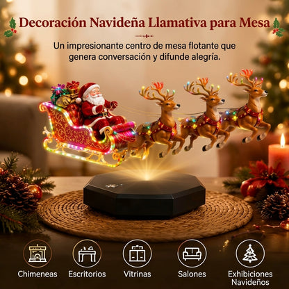 Trineo de Santa que flota, magia en tu mesa